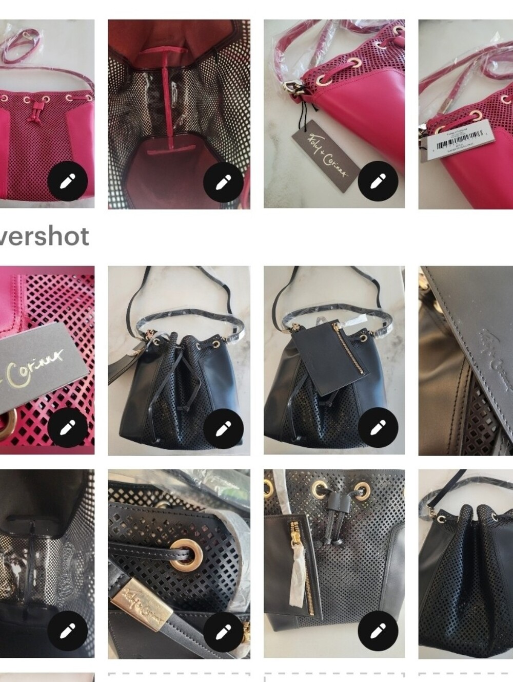 Foley & Corinna Leather Bucket Bag-Avail In Pink Or Black! $375 Retail! Only $44